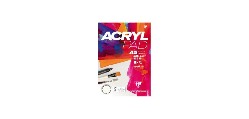 Acrylpad bloc collé 15F A5 285g