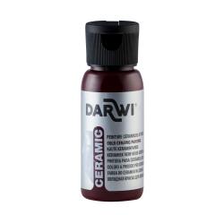 DARWI Kalte Keramikfarbe, Flasche 50ml, Kirschrot - Kirschrot