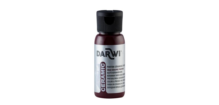 DARWI 50 ml fles koude keramiek verf, kersenrood - Rouge cerise