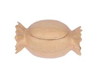 Pappmaché, Schachtel Bonbon 15,5x9,3x8 cm - Kraft