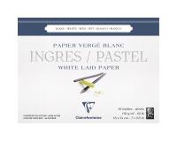 Ingres Pastel bloc collé 25F 18x24cm 130g - Blanc