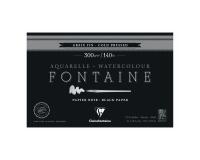 Fontaine Noir bloc collé 4 côtés 20F 14x21,6cm 300g grain fin
