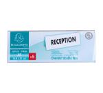 Set mit 5 Namensschildern für A5, beidseitig, horizontal, PMMA, Exacryl - Kristall