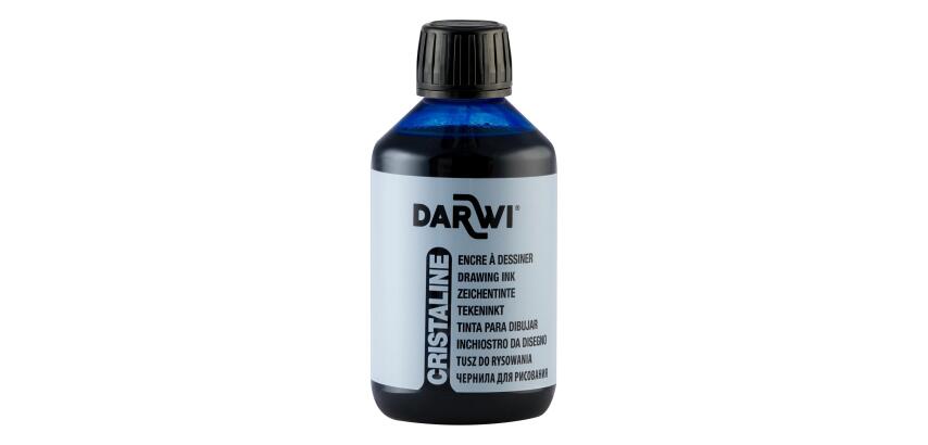 DARWI Zeichentinte, Flasche 250ml, Ultramarinblau - Ultramarinblau|