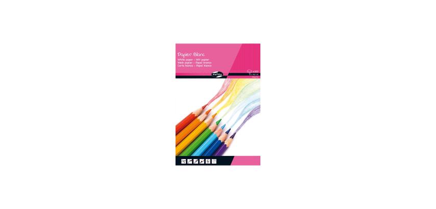 PAPIER BLANC, Bloc de 100 feuilles 90g/m2 au format 21x29,7cm - Blanc