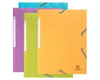 Chemise à élastique 3 rabats polypropylène recyclé Pop'N Co - Couleurs assorties