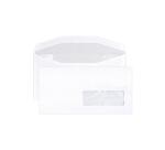 Box of 500 White Envelopes DL2-114x229mm - Machine-Compatible Gummed - 80g/m2 - Crystal Paper Window 35x100 (position 20/20) - for Automatic Inserting Machine - White