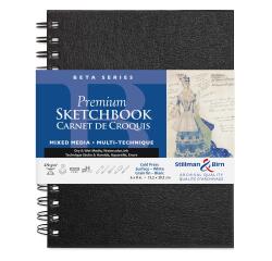 Beta Series carnet spiralé 25F 15,2x20,3cm 270g - Blanc
