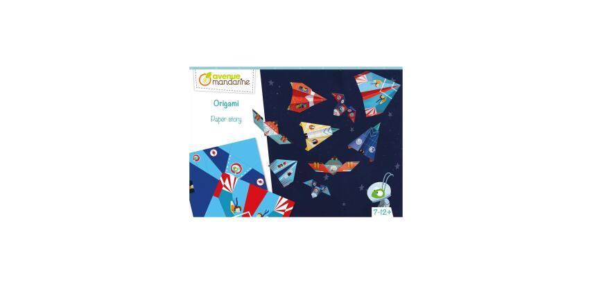 Creatieve doos, Origami vliegtuigen/raketten - Blauw