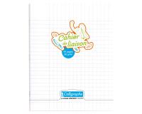 Cahier de liaison piqué 8000 POLYPRO 17x22 cm 48 pages grands carreaux 90 g - Incolore