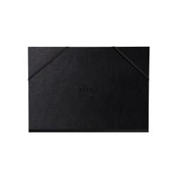 Rhodia Touch, schwarze Zeichenmappe mit Gummizug und 3 Klappen, Kunstleder, 32x45 cm - Schwarz