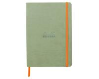 Rhodiarama carnet souple A5 160 pages dot papier ivoire 90g fermeture élastique - Céladon