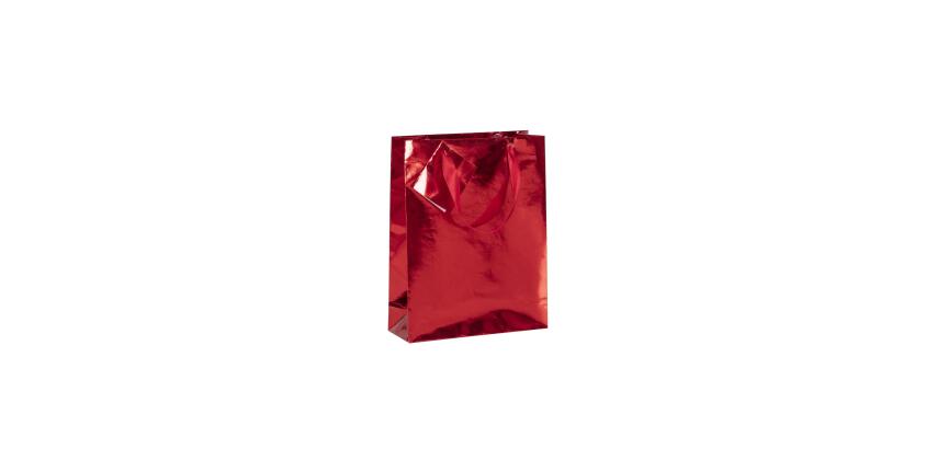 Sac cadeau "Velvet" 17 x 6 x 22 cm - Rouge
