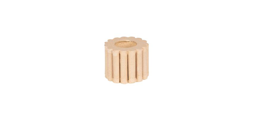 Bougeoir twisty 7,5x7,5x6 cm - Kraft