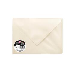 Packung mit 5 Umschlägen Pollen 162x229mm C5 120g, nassklebend - Perlmuttelfenbein