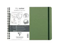 My.Notes Age Bag cahier reliure intégrale à marges détachables B5 paysage 120 pages détachables DOT + cadre en-tête - Vert