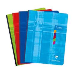 Cahier de textes brochure 17x22cm 144 pages grands carreaux Couleur aléatoire - Assortis