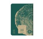 Carnet piqué FOREVER PREMIUM 100% recyclé A5 96 pages ligné papier recyclé blanc 90 g - Vert pin