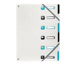 Trieur extensible 6 positions PP recyclé Titane - Couleurs assorties