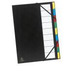 Multipart file Ordonator with expandable spine and stiff cover, 9 compartments - Assorted colours