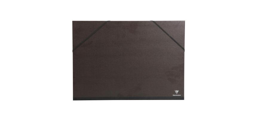 Tekenmap Kraft Zwart klep/elast32x45cm - Zwart