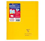 Cahier piqué Koverbook 17x22cm 96 pages ligné + marge couverture polypropylène transparent - Assortis