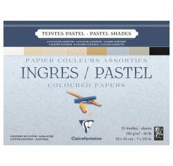 Ingres Pastel bloc collé 25F 18x24cm 130g - Assortiment pastel