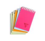 Bloc reliure intégrale Linicolor FRESH en-tête A7 160 pages détachables ligné couverture plastique polypropyène rainuré Couleur aléatoire - Assortis