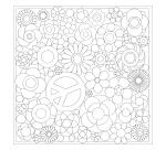 Carré 100% soie - 90x90cm Peace - Blanc