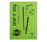 GraF'it dot bloc agrafé 80F A4 90g - Aléatoire