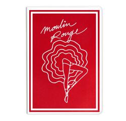 Moulin Rouge, Notizbuch mit flexiblem Einband A5 14,8x21 cm, 64 Blatt, liniert, sortiert