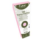 Packung mit 100 Trennstreifen, trapezförmig, 2-fach gelocht, Recyclingkarton 180g, 105x240mm