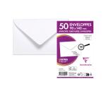 Paquet de 50 Enveloppes de Visite Blanches 90x140mm - Gommée - 120g/m2 - Blanc