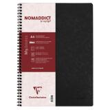 Clairefontaine Nomaddict Notebook - A4 - Lined - 50 Sheets - 90gsm ? Wirebound - Black