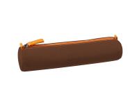 Rhodiarama trousse ronde simili cuir italien 5x21,5 cm - Bronze
