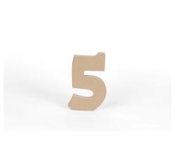 Chiffre 5 kraft 20cm - Kraft
