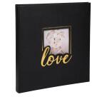 Fotoalbum 60 Seiten schwarz 29x32cm - Love schwarz - Schwarz