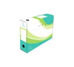 Archivbox 5er-Set, Rückenbreite 80 mm, Wellpappe, 25x35 cm für DIN A4 - Farben sortiert
