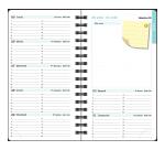 Recharge Agenda de poche Lady 16S spiralé 9 x 16 cm Semainier Janvier à Décembre 2027