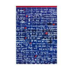 Le Mur des Je t'aime, Bloc entoilé entête A6 10,5x14,8 cm, 70 feuillets, ligné