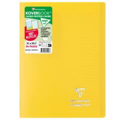 Koverbook geniet schrift A4 48 blad groot geruit Séyès ondoorzichtige polypropyleen omslag 100% gerecycled