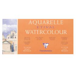 Etival Aquarellpapier feinkörnig, Block 4-seitig geleimt, 10 Blatt 300g, 20x40 cm