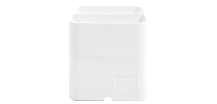 Cubiletes Pen Cube, 2 compartimentos diferentes tamaños y alturas, bloqueador de cables. OFFICE