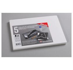 Carton Mousse lot 5 feuilles A4 3mm - Blanc