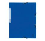 3-flap folder with elastic straps 355 gsm hard glazed mottled pressboard - A4 size - Assorted colours