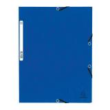 Chemise à élastique 3 rabats carte lustrée 355gm2 - A4 - Couleurs assorties