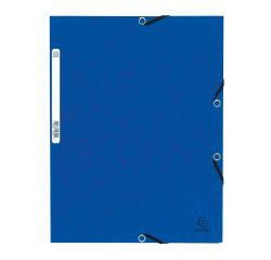 Chemise à élastique 3 rabats carte lustrée 355gm2 - A4 - Couleurs assorties