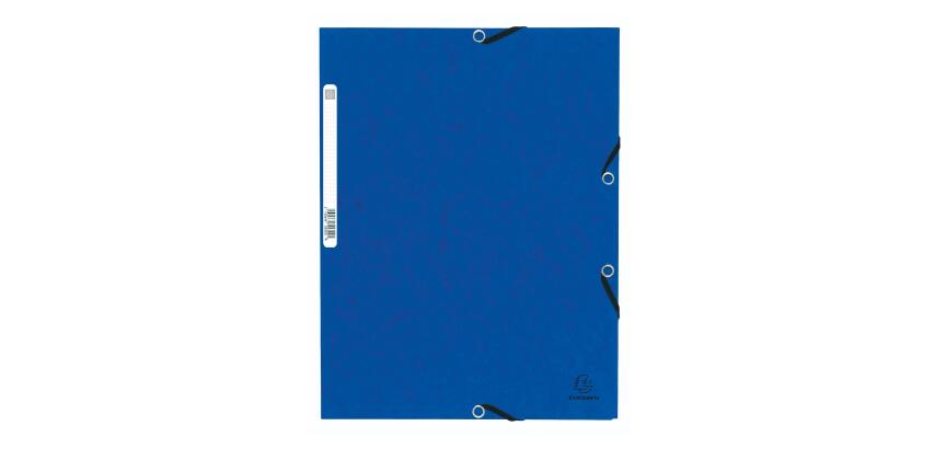 Chemise à élastique 3 rabats carte lustrée 355gm2 - A4 - Couleurs assorties