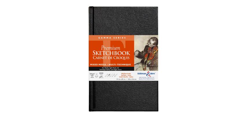 Gamma Series carnet rembordé rigide 62F 14x21,6cm 150g - Ivoire