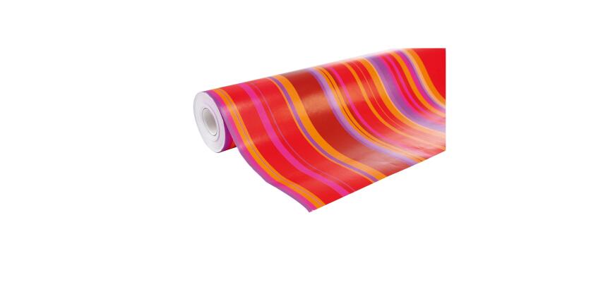 All. 60g, rl 50x0,7m Rayures rge/or/rose - Multicolore